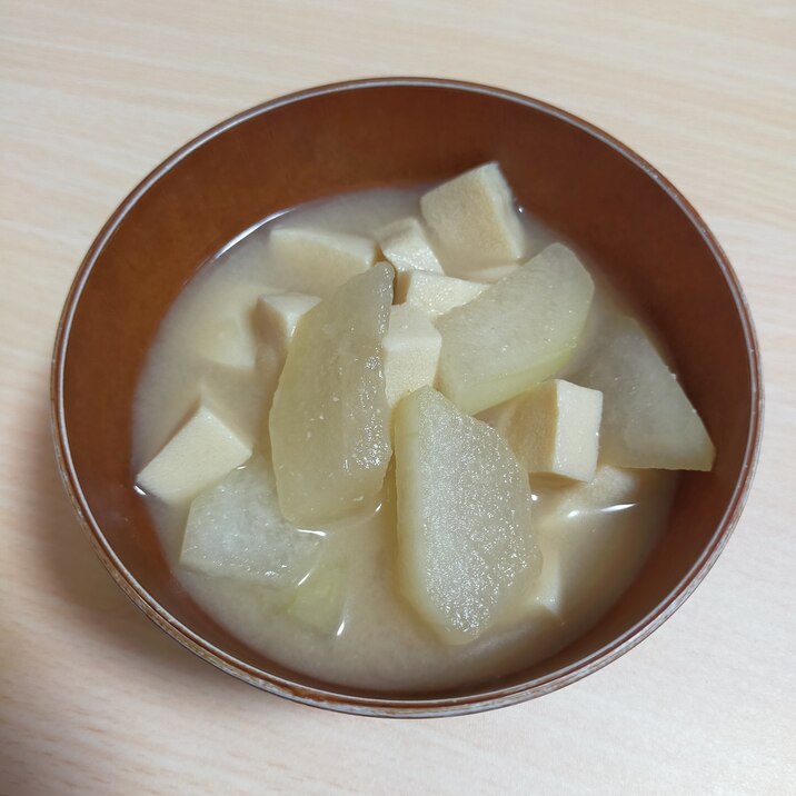 冬瓜と高野豆腐のお味噌汁